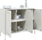 vidaXL - Dressoir - 100,5x39x79 - cm - staal - wit