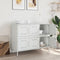 vidaXL - Dressoir - 100,5x39x79 - cm - staal - wit