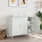 vidaXL - Dressoir - 100,5x39x79 - cm - staal - wit