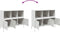 vidaXL - Dressoir - 100,5x39x79 - cm - staal - wit