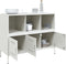 vidaXL - Dressoir - 100,5x39x79 - cm - staal - wit