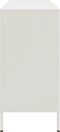 vidaXL - Dressoir - 100,5x39x79 - cm - staal - wit