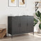 vidaXL - Dressoir - 100,5x39x79 - cm - staal - zwart