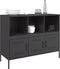 vidaXL - Dressoir - 100,5x39x79 - cm - staal - zwart