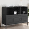 vidaXL - Dressoir - 100,5x39x79 - cm - staal - zwart