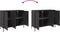 vidaXL - Dressoir - 100,5x39x79 - cm - staal - zwart