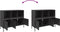 vidaXL - Dressoir - 100,5x39x79 - cm - staal - zwart