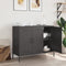 vidaXL - Dressoir - 100,5x39x79 - cm - staal - zwart