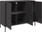 vidaXL - Dressoir - 100,5x39x79 - cm - staal - zwart