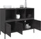vidaXL - Dressoir - 100,5x39x79 - cm - staal - zwart