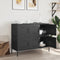 vidaXL - Dressoir - 100,5x39x79 - cm - staal - zwart