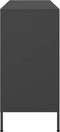 vidaXL - Dressoir - 100,5x39x79 - cm - staal - zwart