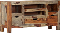 vidaXL - Dressoir - 100x30x50 - cm - massief - sheeshamhout - grijs