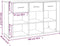 vidaXL - Dressoir - 100x30x59,5 - cm - bewerkt - hout - bruin - eikenkleur
