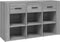 vidaXL - Dressoir - 100x30x59,5 - cm - bewerkt - hout - grijs - sonoma - eikenkleurig