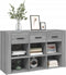 vidaXL - Dressoir - 100x30x59,5 - cm - bewerkt - hout - grijs - sonoma - eikenkleurig