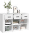 vidaXL - Dressoir - 100x30x59,5 - cm - bewerkt - hout - wit
