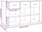 vidaXL - Dressoir - 100x30x59,5 - cm - bewerkt - hout - wit