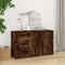 vidaXL - Dressoir - 100x33x59,5 - cm - bewerkt - hout - gerookt - eikenkleurig