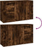 vidaXL - Dressoir - 100x33x59,5 - cm - bewerkt - hout - gerookt - eikenkleurig