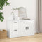 vidaXL - Dressoir - 100x33x59,5 - cm - bewerkt - hout - hoogglans - wit
