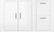 vidaXL - Dressoir - 100x33x59,5 - cm - bewerkt - hout - hoogglans - wit
