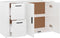 vidaXL - Dressoir - 100x33x59,5 - cm - bewerkt - hout - hoogglans - wit