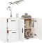 vidaXL - Dressoir - 100x33x59,5 - cm - bewerkt - hout - hoogglans - wit
