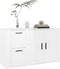 vidaXL - Dressoir - 100x33x59,5 - cm - bewerkt - hout - hoogglans - wit