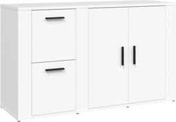vidaXL - Dressoir - 100x33x59,5 - cm - bewerkt - hout - wit
