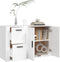 vidaXL - Dressoir - 100x33x59,5 - cm - bewerkt - hout - wit