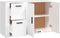 vidaXL - Dressoir - 100x33x59,5 - cm - bewerkt - hout - wit