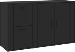 vidaXL - Dressoir - 100x33x59,5 - cm - bewerkt - hout - zwart