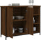 vidaXL - Dressoir - 100x33x75 - cm - bewerkt - hout - bruin - eikenkleur