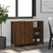 vidaXL - Dressoir - 100x33x75 - cm - bewerkt - hout - bruin - eikenkleur