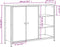 vidaXL - Dressoir - 100x33x75 - cm - bewerkt - hout - bruin - eikenkleur
