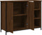 vidaXL - Dressoir - 100x33x75 - cm - bewerkt - hout - bruin - eikenkleur