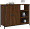vidaXL - Dressoir - 100x33x75 - cm - bewerkt - hout - bruin - eikenkleur
