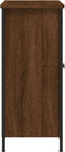 vidaXL - Dressoir - 100x33x75 - cm - bewerkt - hout - bruin - eikenkleur