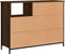 vidaXL - Dressoir - 100x33x75 - cm - bewerkt - hout - bruin - eikenkleur