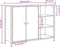 vidaXL - Dressoir - 100x33x75 - cm - bewerkt - hout - grijs - sonoma