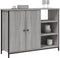 vidaXL - Dressoir - 100x33x75 - cm - bewerkt - hout - grijs - sonoma