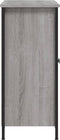 vidaXL - Dressoir - 100x33x75 - cm - bewerkt - hout - grijs - sonoma