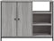 vidaXL - Dressoir - 100x33x75 - cm - bewerkt - hout - grijs - sonoma