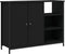 vidaXL - Dressoir - 100x33x75 - cm - bewerkt - hout - zwart
