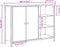 vidaXL - Dressoir - 100x33x75 - cm - bewerkt - hout - zwart