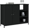 vidaXL - Dressoir - 100x33x75 - cm - bewerkt - hout - zwart