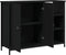 vidaXL - Dressoir - 100x33x75 - cm - bewerkt - hout - zwart