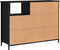 vidaXL - Dressoir - 100x33x75 - cm - bewerkt - hout - zwart