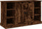 vidaXL - Dressoir - 100x35,5x60 - cm - bewerkt - hout - gerookt - eikenkleurig